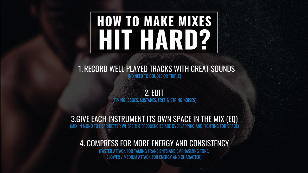 four steps to make hard-hitting mixes