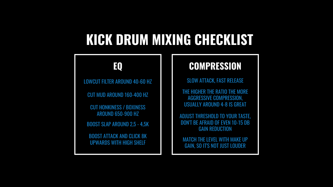 Kick drum checklist