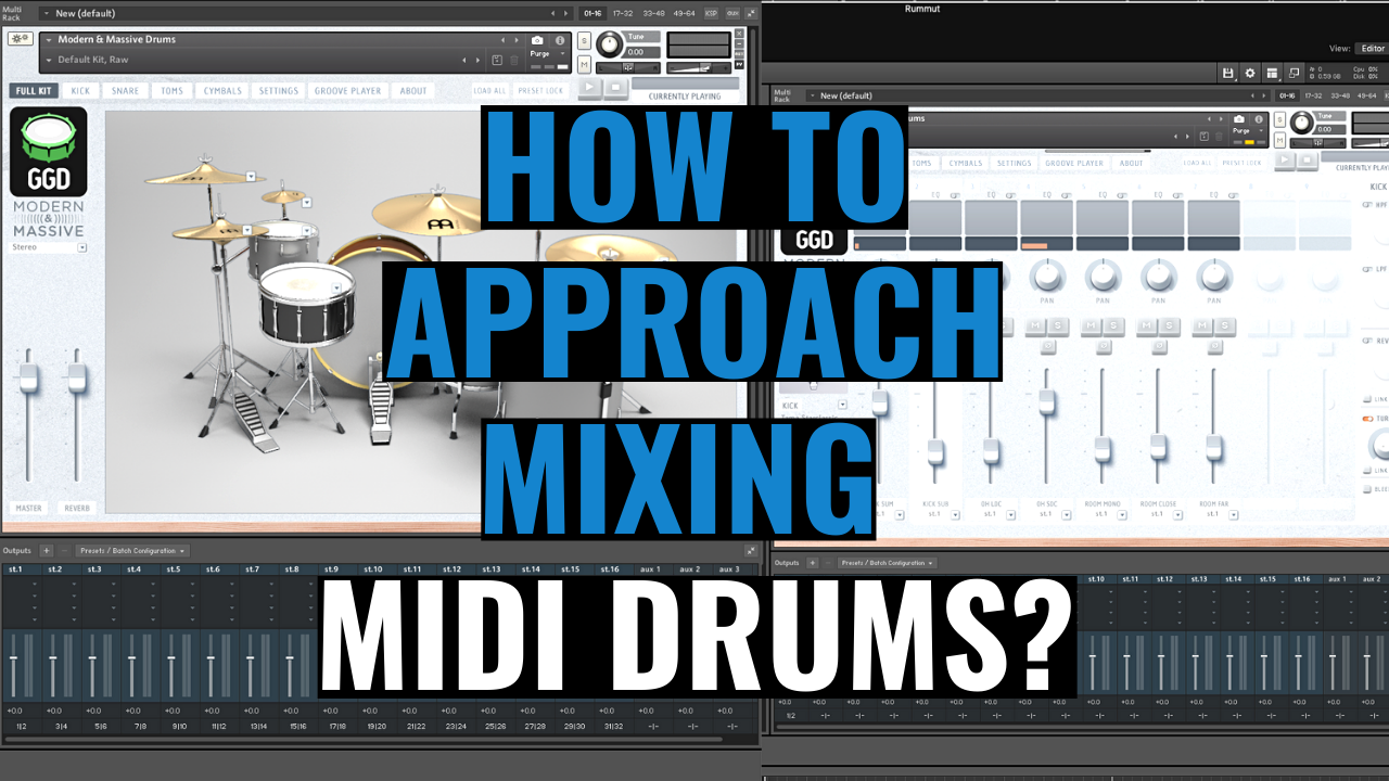 How to approach mixing midi drums